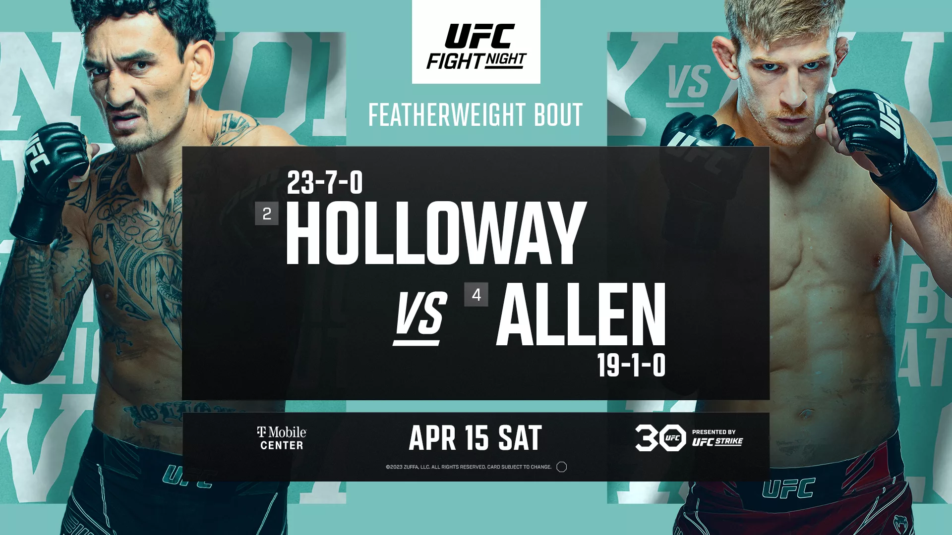 UFC on ESPN: Holloway vs. Allen Live Fight Thread