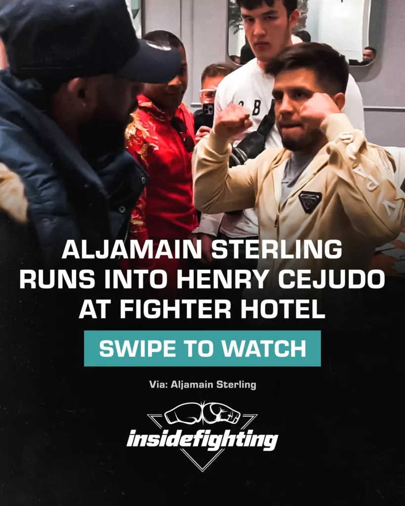 Aljamain Sterling and Henry Cejudo have awkward exchange in hotel before UFC 288